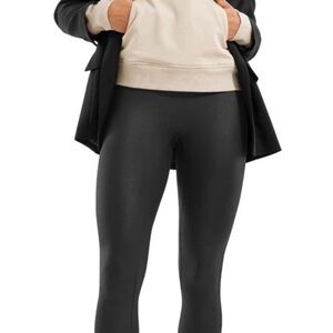 CRZ Yoga Womens Small (4/6) Yoga Leggings Black Metallic New